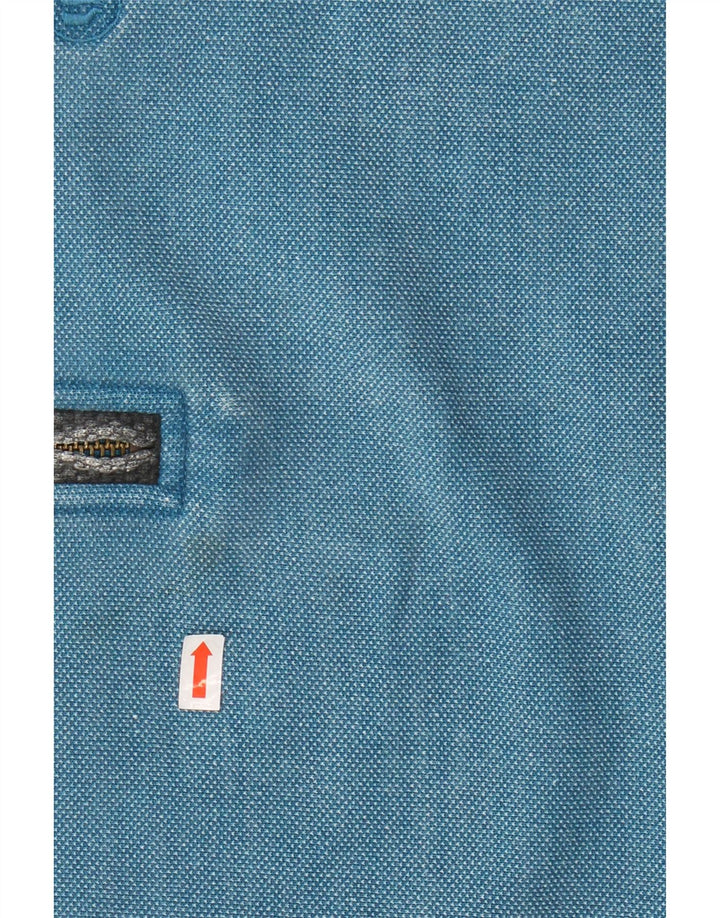 FAT FACE Sweat-shirt à col zippé pour hommes, grand coton bleu