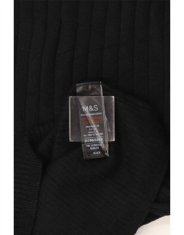 Marks & Spencer Pull col roulé pour femme UK 12 Noir moyen