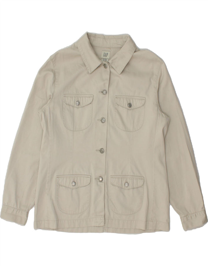 GAP Womens Denim Jacket UK 16 Large Beige Cotton Vintage Gap and Second-Hand Gap from Messina Hembry 