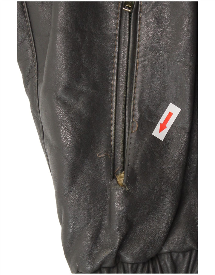 veste en cuir homme vintage IT 52 XL cuir gris