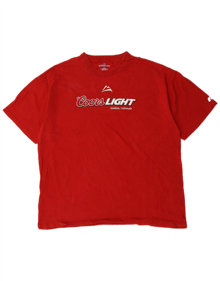 RUSSELL ATHLETIC T-Shirt Graphique Homme Grand Rouge Coton