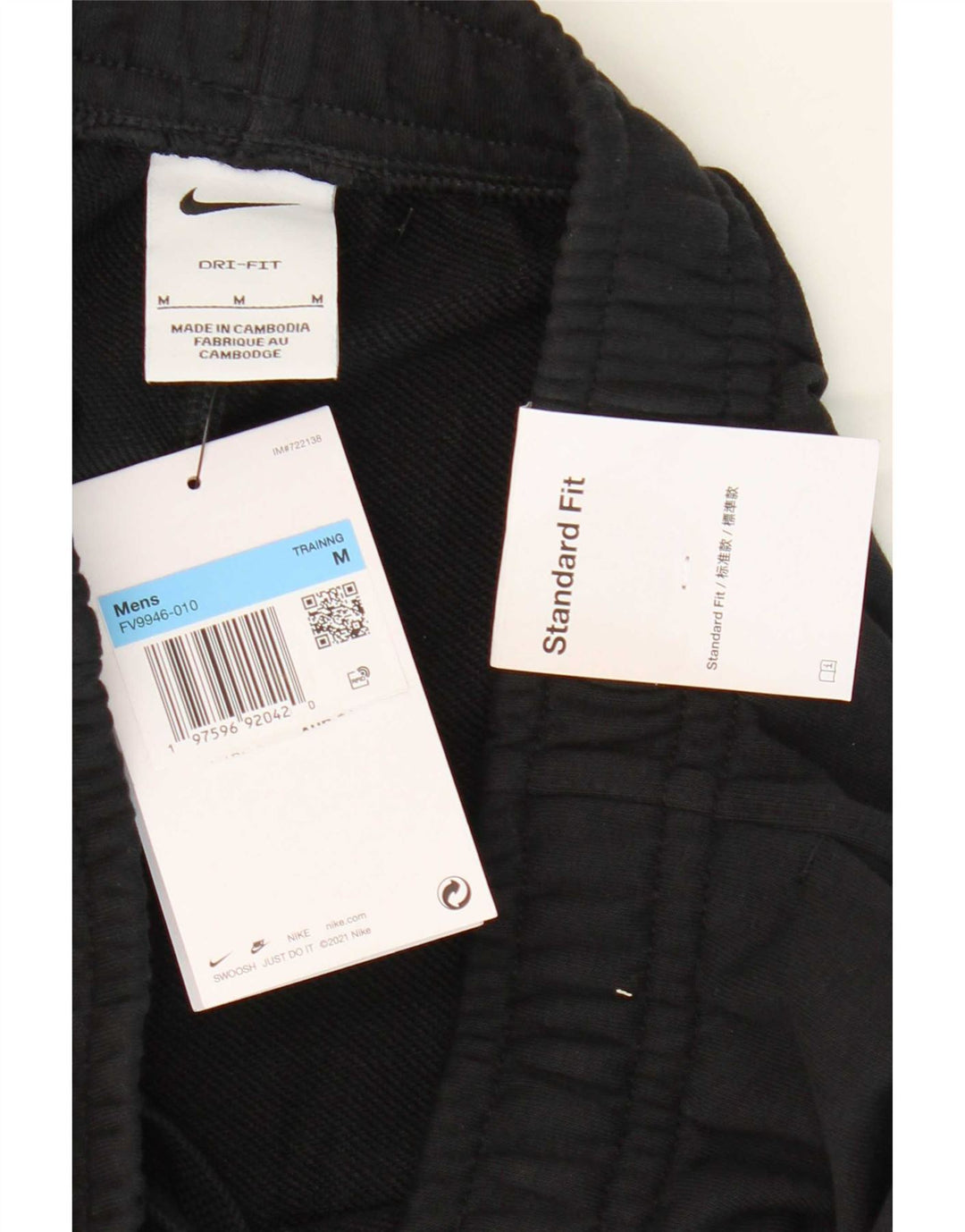 Nike Pantalon de survêtement Dri Fit Standard Fit pour homme Noir moyen