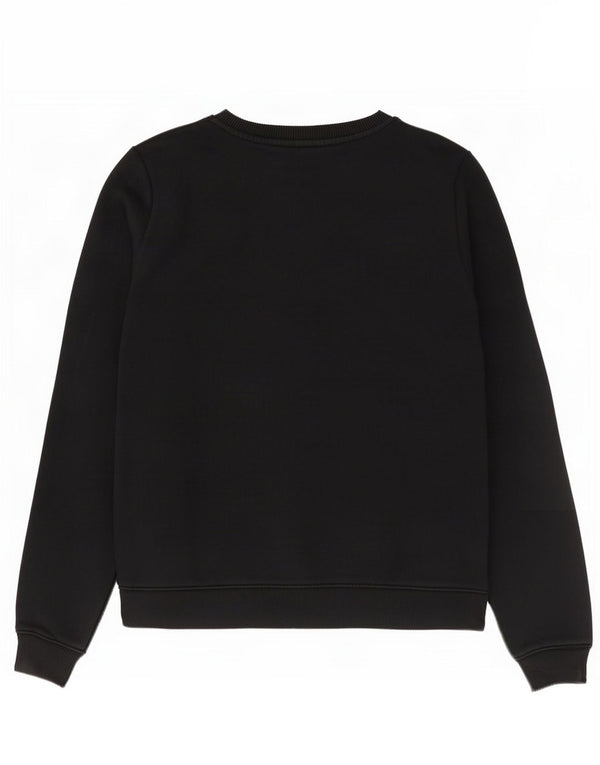 Tommy Hilfiger Sweat-shirt graphique pour femme UK 14 en coton noir moyen