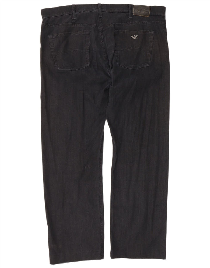 Armani Pantalon décontracté droit pour homme W42 L30 Noir