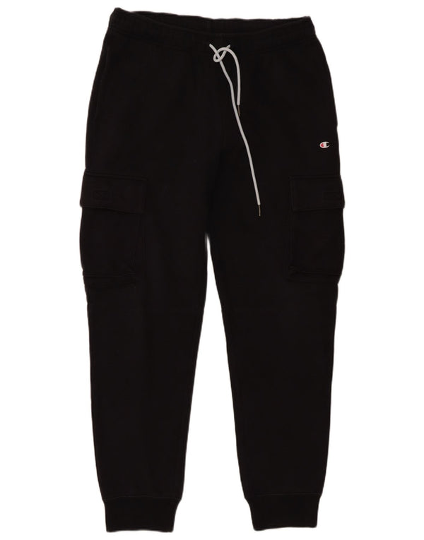 Champion Pantalon de survêtement cargo pour homme en coton noir Taille L
