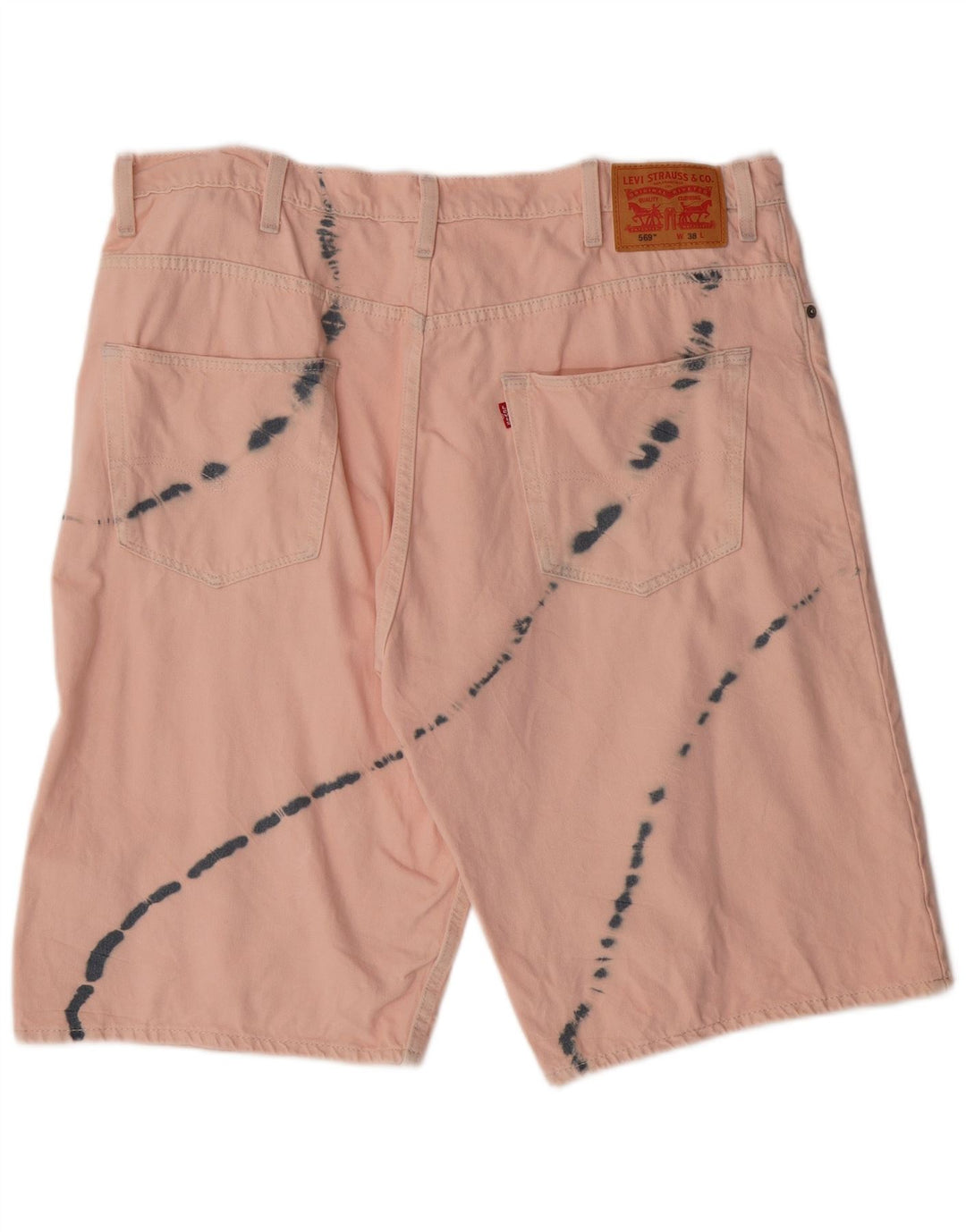 LEVI'S Short en Jean 569 Homme W38 XL Rose Tie Dye Coton