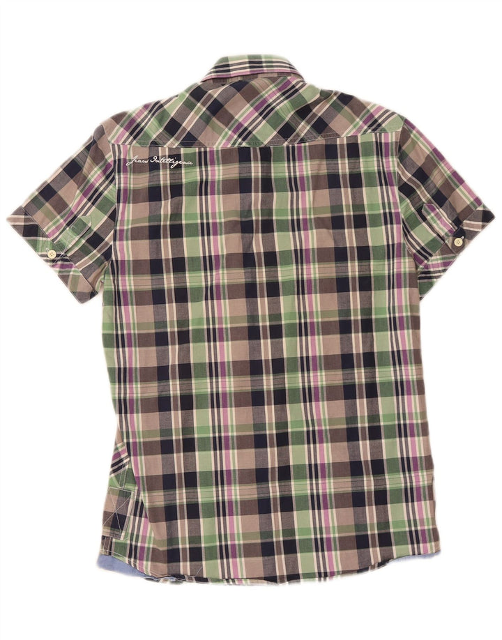 JACK & JONES Chemise à Manches Courtes Homme Carreaux Multicolores Moyens