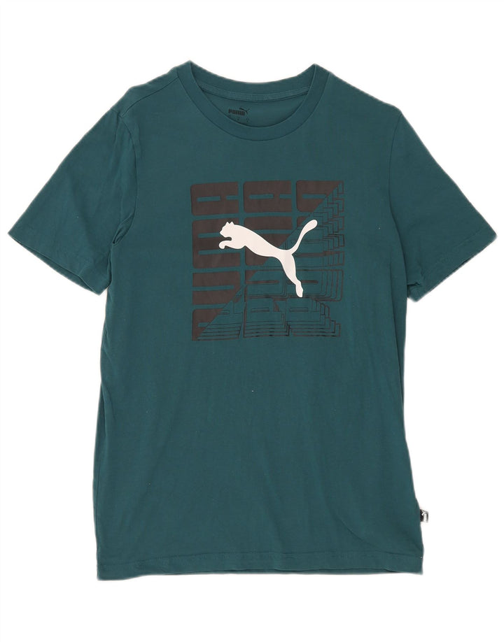 Puma T-Shirt Graphique Homme Petit Vert Coton