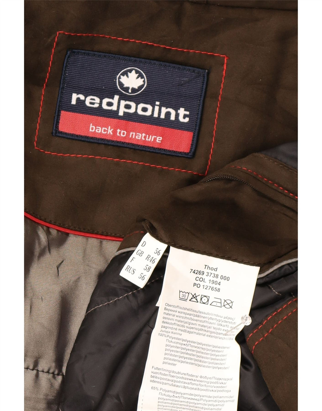 Redpoint Parka à capuche pour homme UK 46 3XL Marron Polyester
