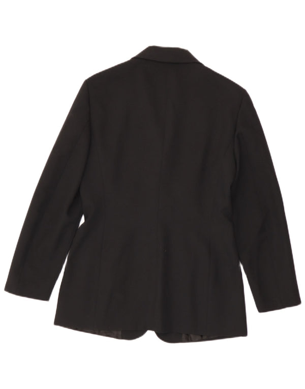 Max & Co. Veste blazer à 3 boutons pour femme UK 10 Small Noir Polyester