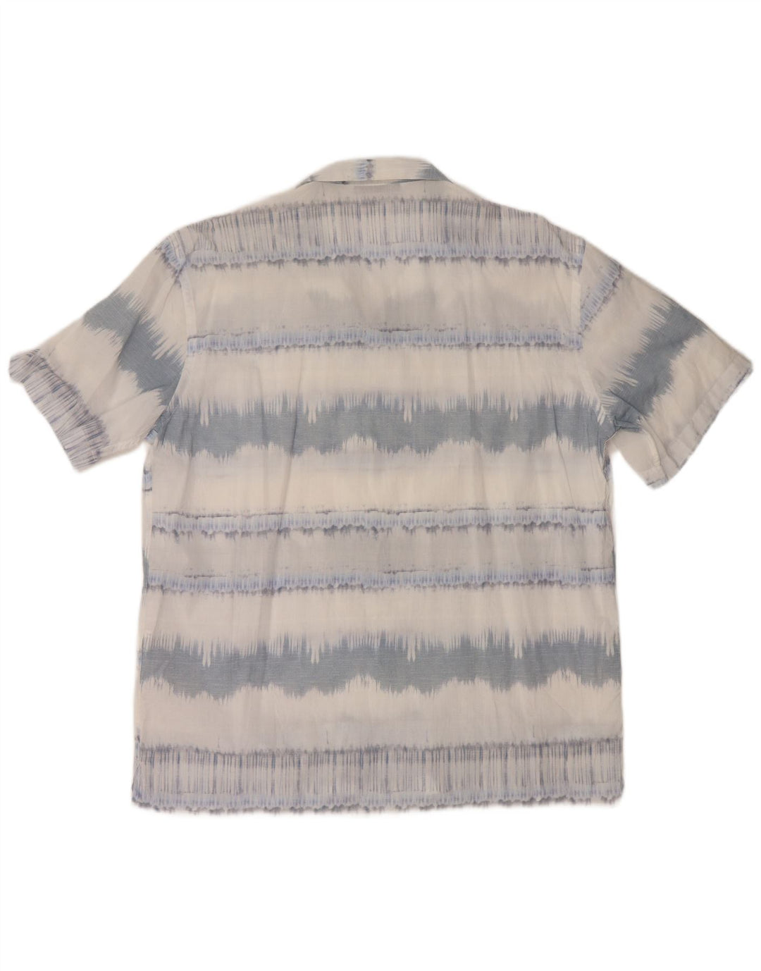 Chemise à manches courtes homme ZARA XL coton rayé bleu