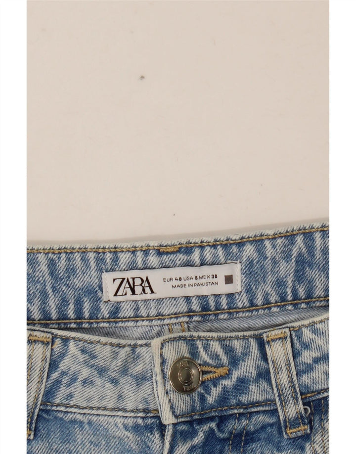 ZARA Short en jean pour femme EU 40 Medium W30 Bleu