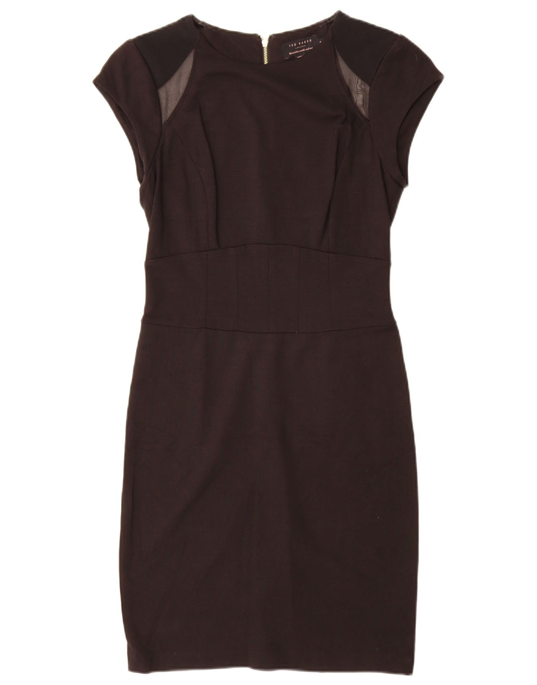 Ted Baker Robe fourreau pour femme Taille 2 Small Noir Colorblock Viscose