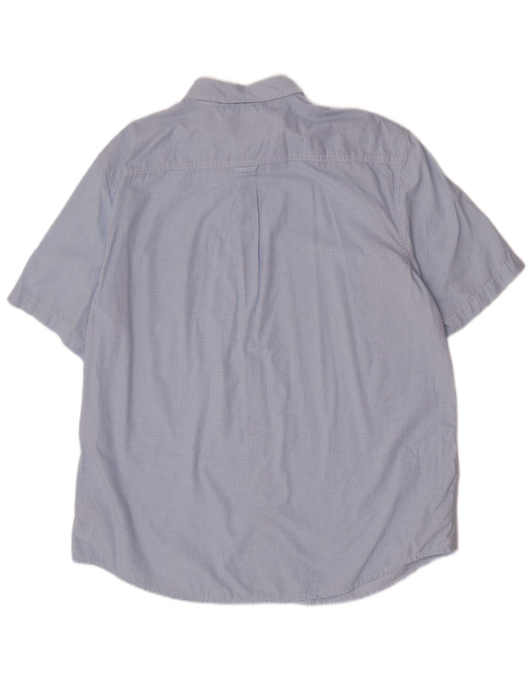 Chaps Chemise à manches courtes homme facile d'entretien XL bleu à carreaux en coton