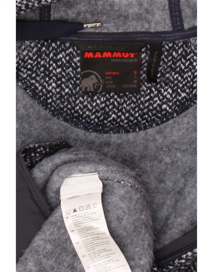 Mammut Femme Zip Sweat À Capuche Petit Bleu Moucheté Polyester