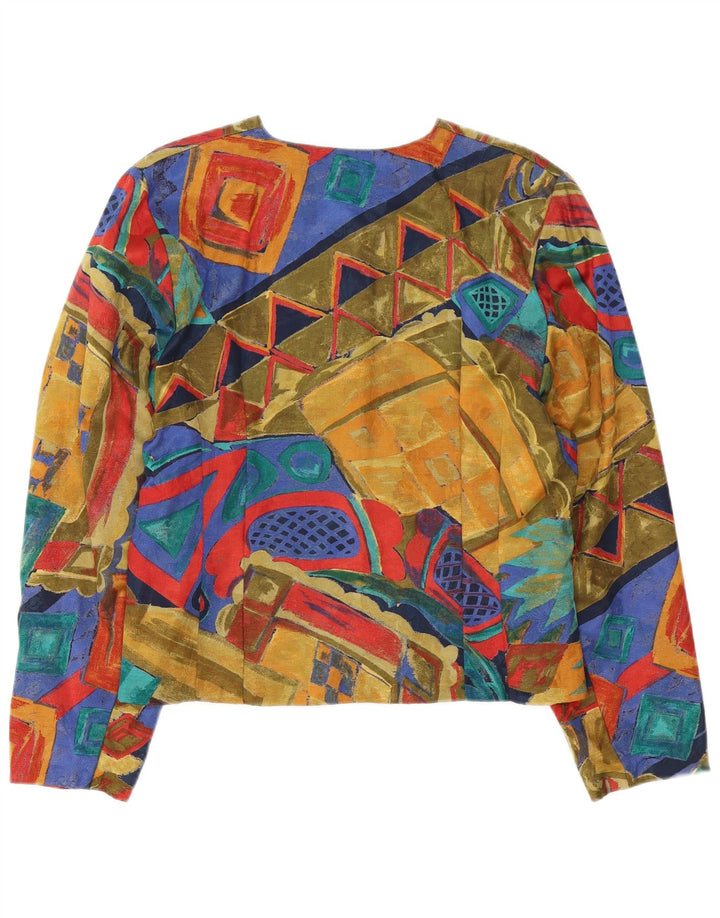 Endora Veste Blazer 4 Boutons pour Femme UK 14 Grand Multicolore Géométrique