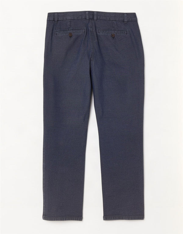 Pantalon Chino Droit Boden Femme UK 44 Large W34 L27 Bleu Marine Coton