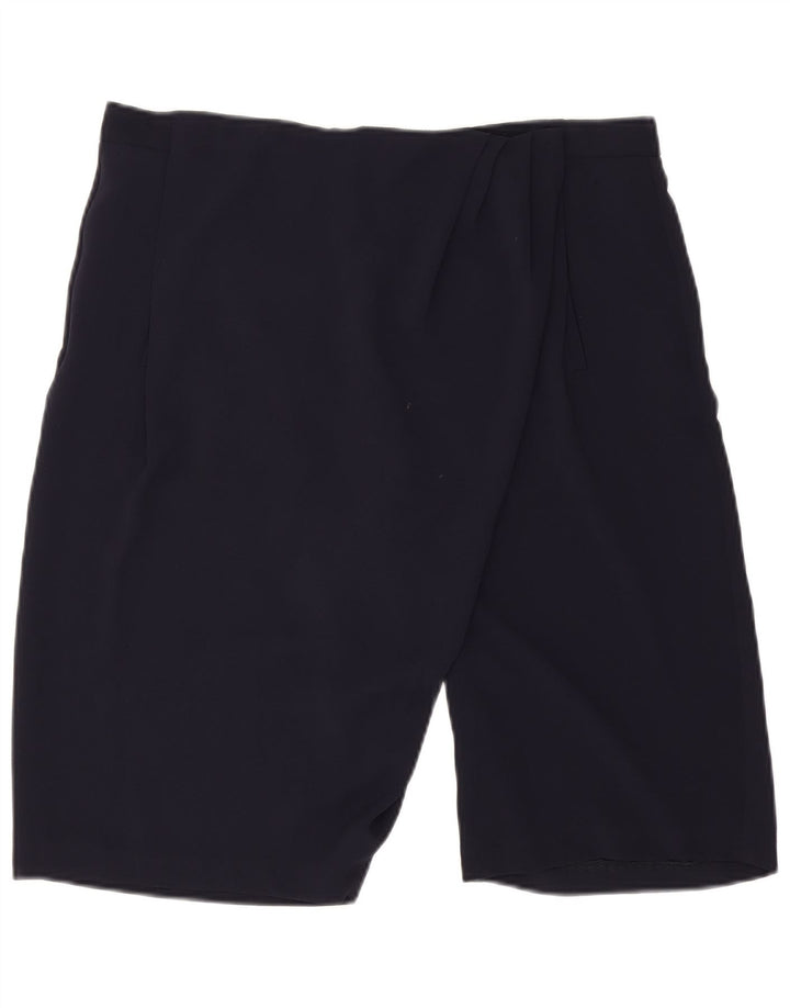 Zara Short Chino Femme Large W32 Bleu Marine Polyester