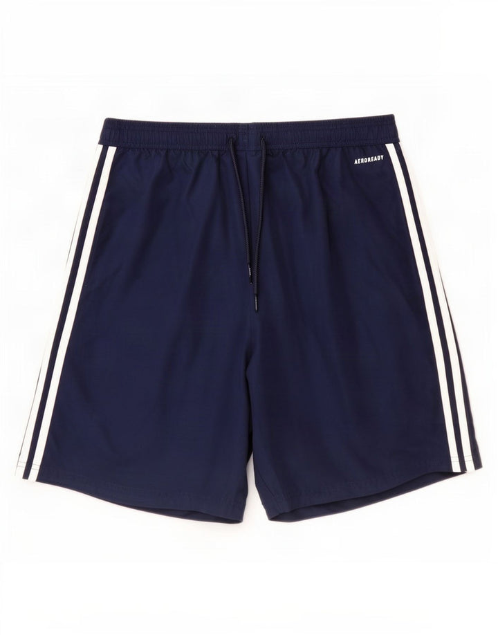 Adidas Short de sport Aeroready pour hommes, grand, bleu marine, polyester