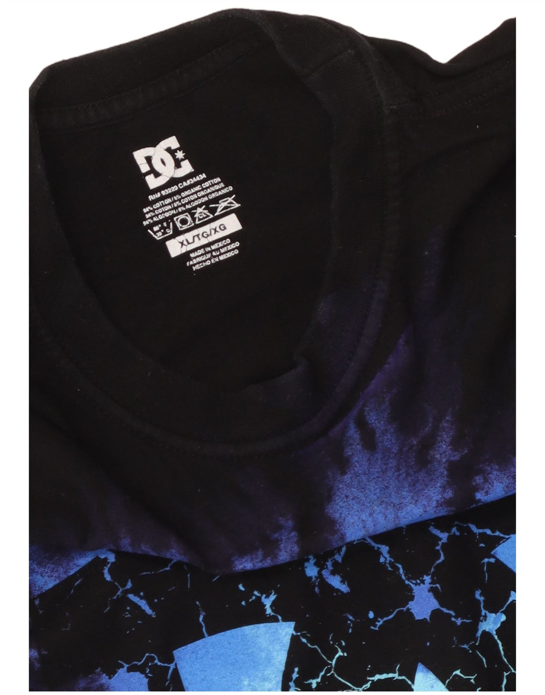 DC T-Shirt Graphique Homme Top XL Noir Coton