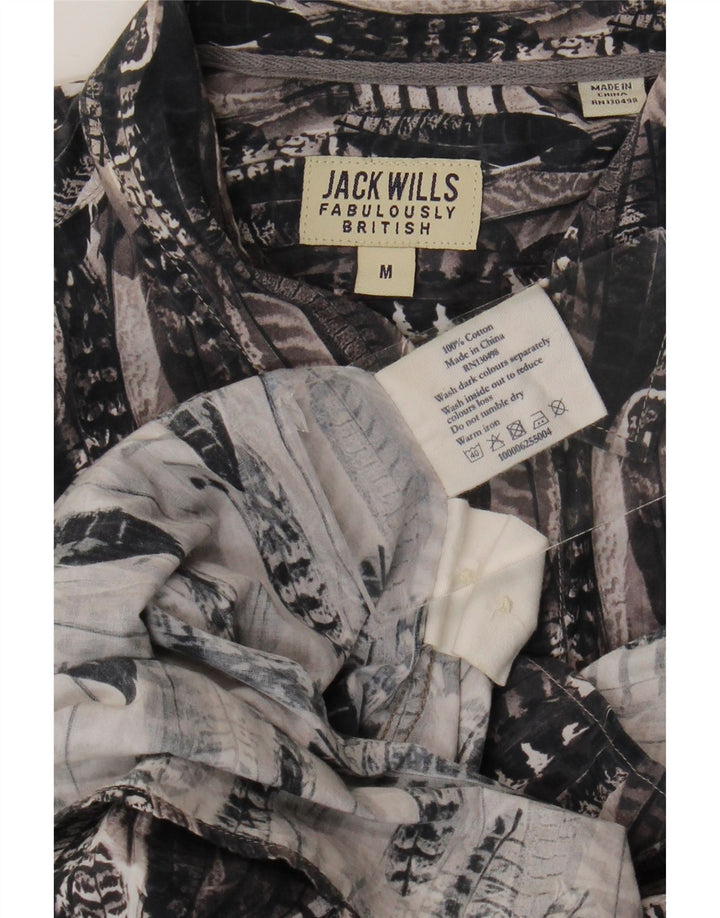 Jack Wills Chemise à Motifs Abstraits Homme Gris Moyen Coton