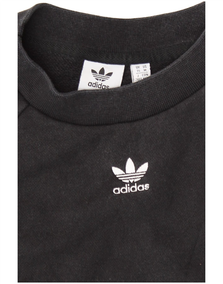 Adidas Sweat-shirt pour femme UK 14 en coton noir moyen