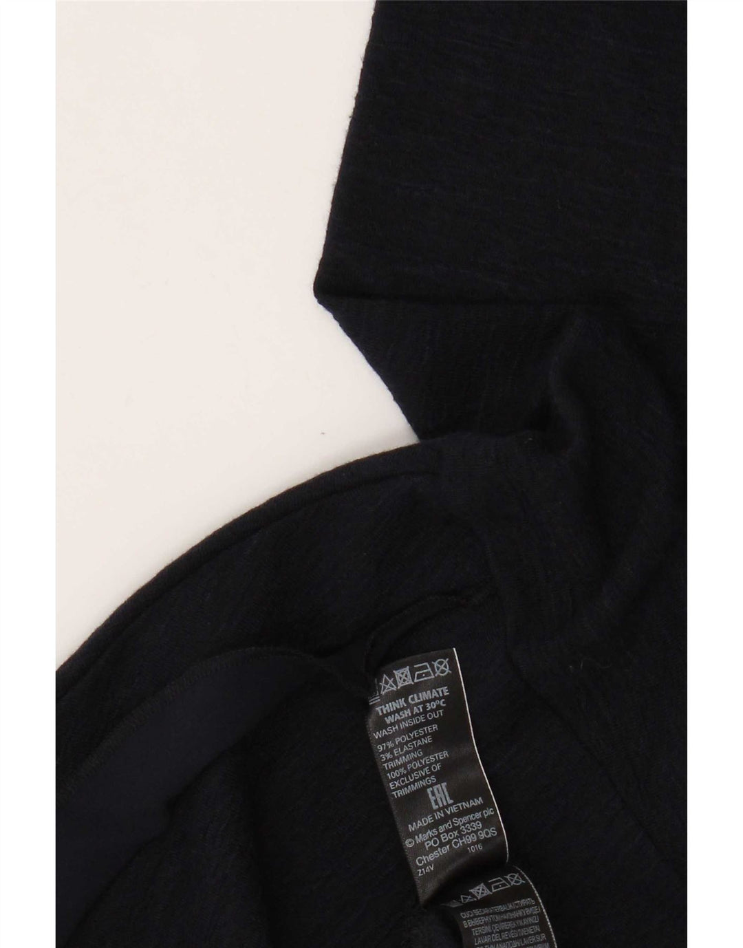 Marks & Spencer Haut à manches longues pour femme UK 44 Large Bleu marine Polyester
