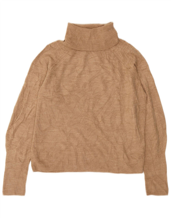 Marks & Spencer Pull col roulé pour femme UK 14 Acrylique beige moyen