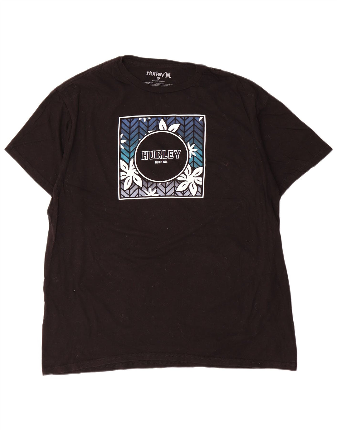 Hurley T-Shirt Graphique Homme XL Noir