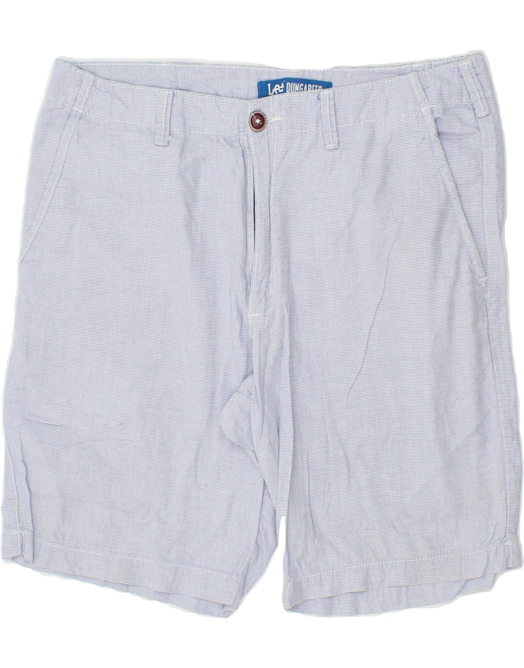 LEE Mens Chino Shorts W36 Large Blue Check Cotton Vintage Lee and Second-Hand Lee from Messina Hembry 
