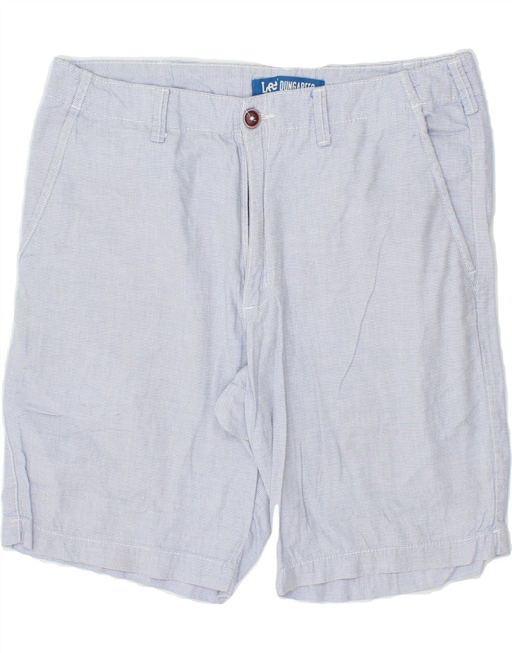 LEE Mens Chino Shorts W36 Large Blue Check Cotton Vintage Lee and Second-Hand Lee from Messina Hembry 