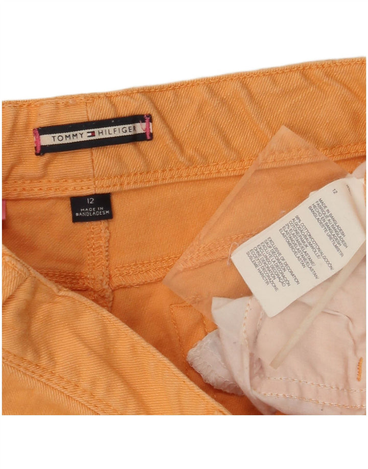 TOMMY HILFIGER Pantalon décontracté skinny pour fille 11-12 ans W25 L27 Orange