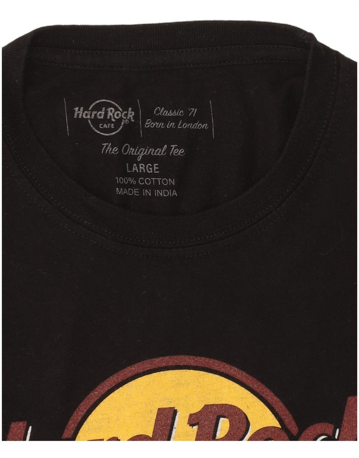 HARD ROCK CAFE T-shirt graphique Vienna pour femme UK 14 Grand coton noir