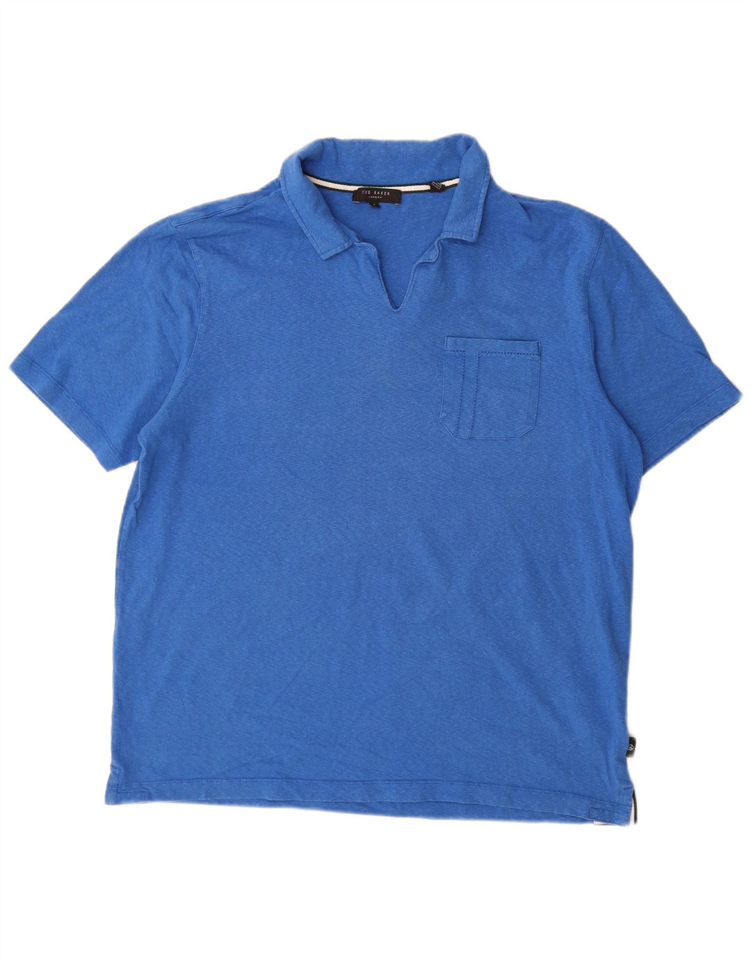 Ted Baker Polo Homme Taille 4 Grand Bleu Coton