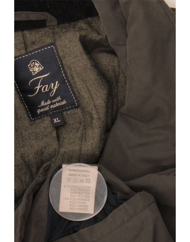Fay Veste coupe-vent pour homme UK 42 XL Gris Polyester
