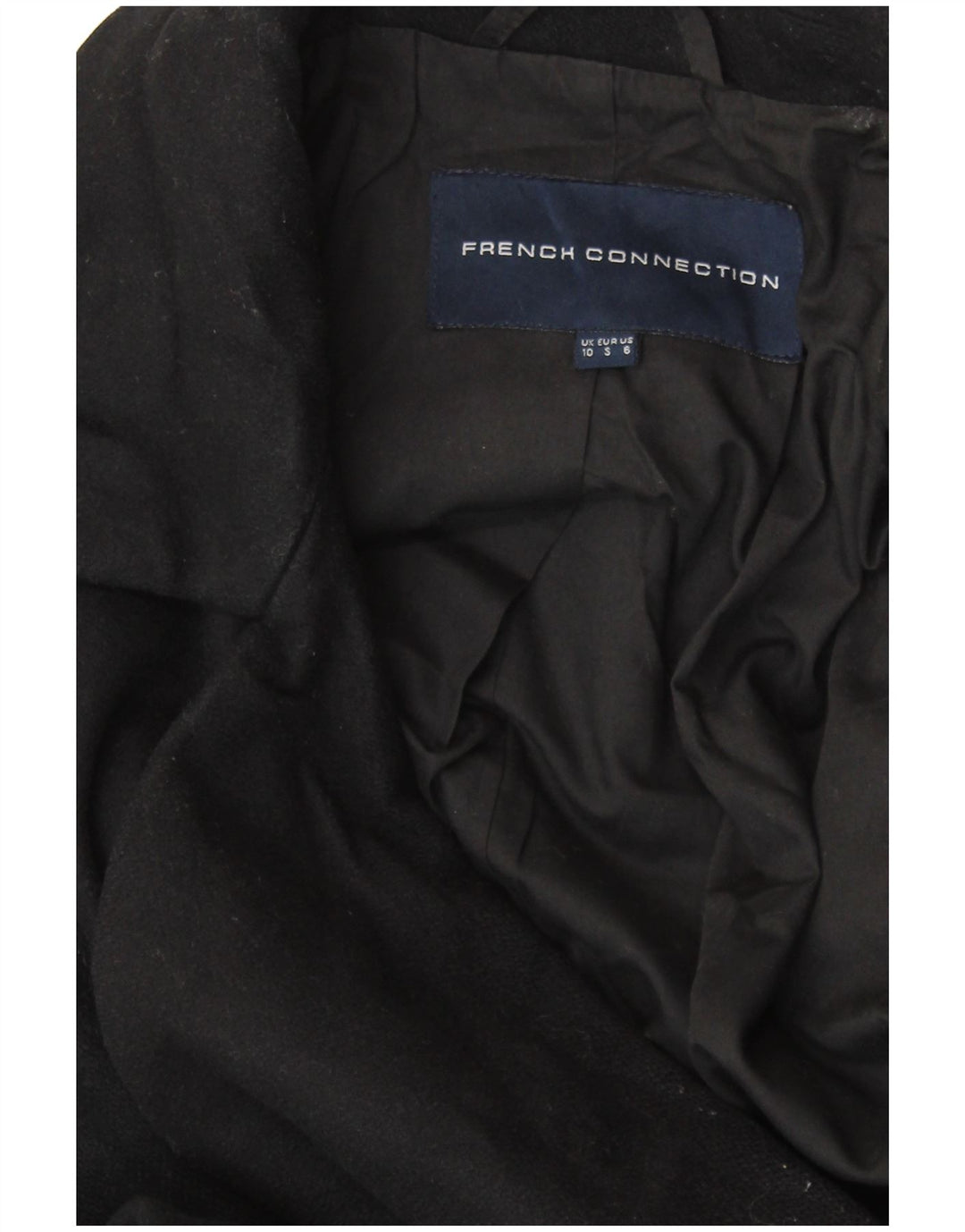 FRENCH CONNECTION Pardessus ouvert surdimensionné pour femme UK 10 Small Noir