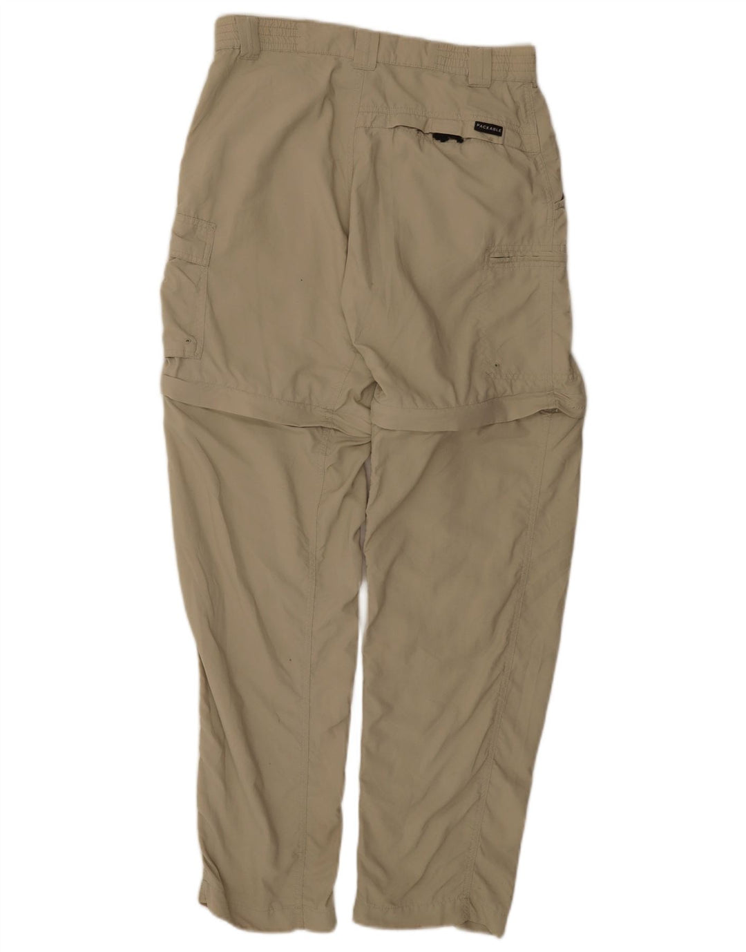 COLUMBIA Pantalon Cargo Droit Femme Petit W27 L30 Nylon Beige
