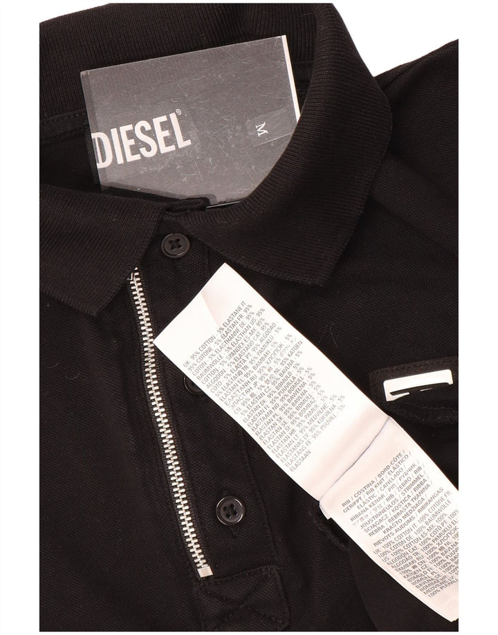 DIESEL Polo Homme Coton Noir Moyen