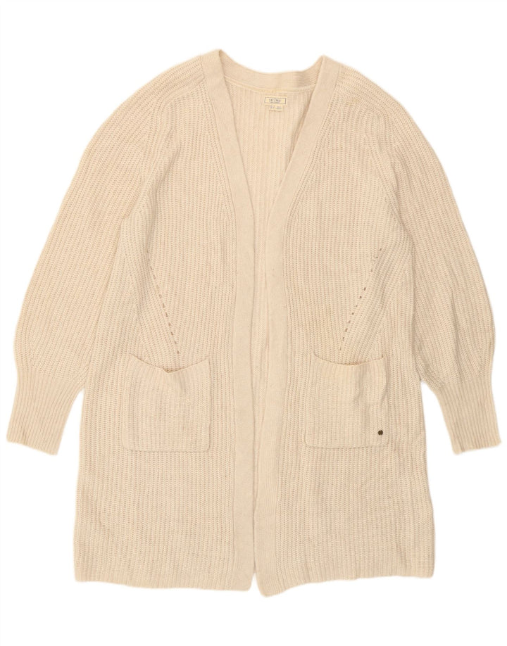 Fat Face Cardigan long surdimensionné pour femme Blanc cassé Taille 46