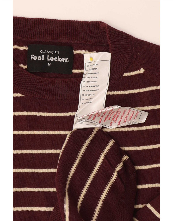 Foot Locker Pull col rond homme rayé bordeaux moyen