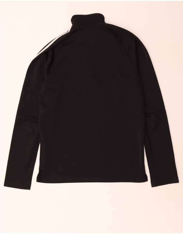 Adidas Hommes Climalite Zip Neck Pull Survêtement Top Petit Noir Polyester