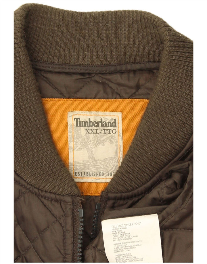 Timberland Veste matelassée pour homme UK 44 2XL Kaki Nylon