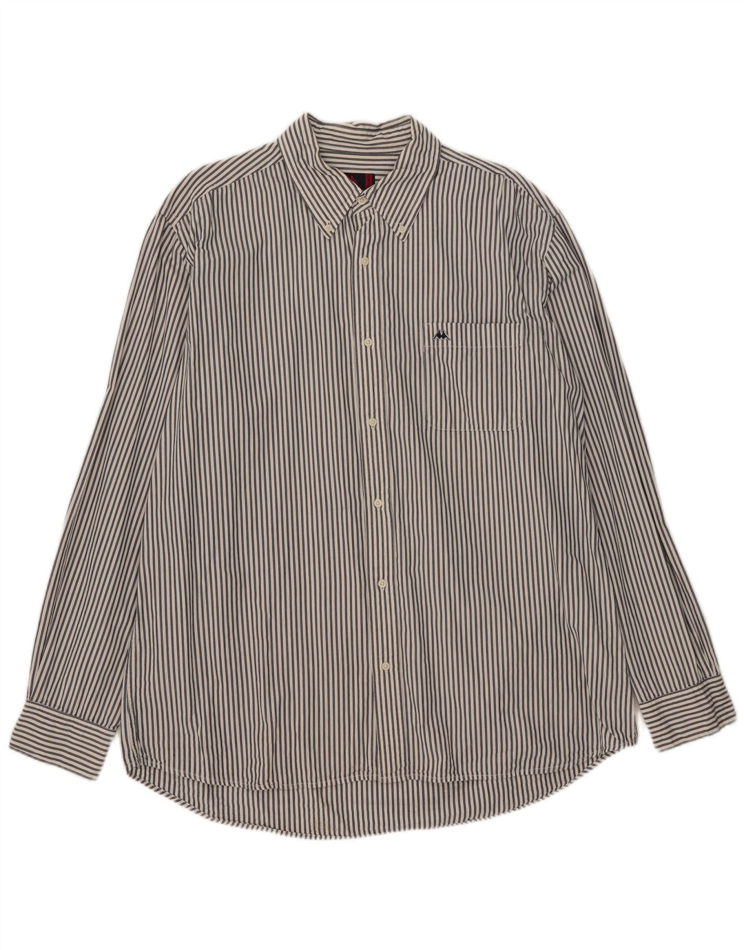 Kappa Chemise Homme 3XL Coton à fines rayures blanches