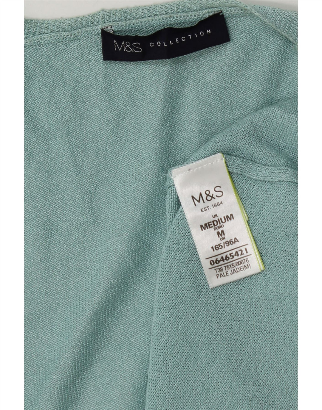 Marks & Spencer Pull cardigan long pour femme UK 12 Turquoise moyen