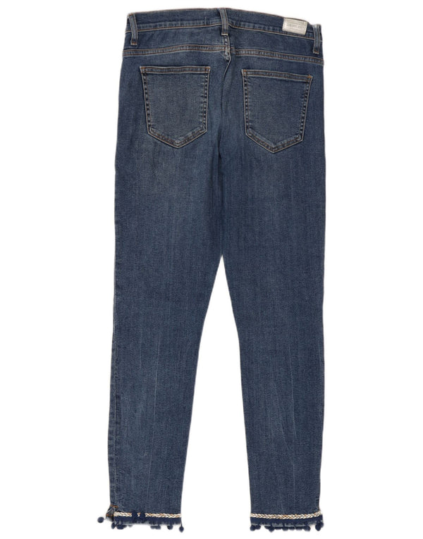 Zara Femme Jean Slim EU 38 Petit W28 L27 Bleu Coton