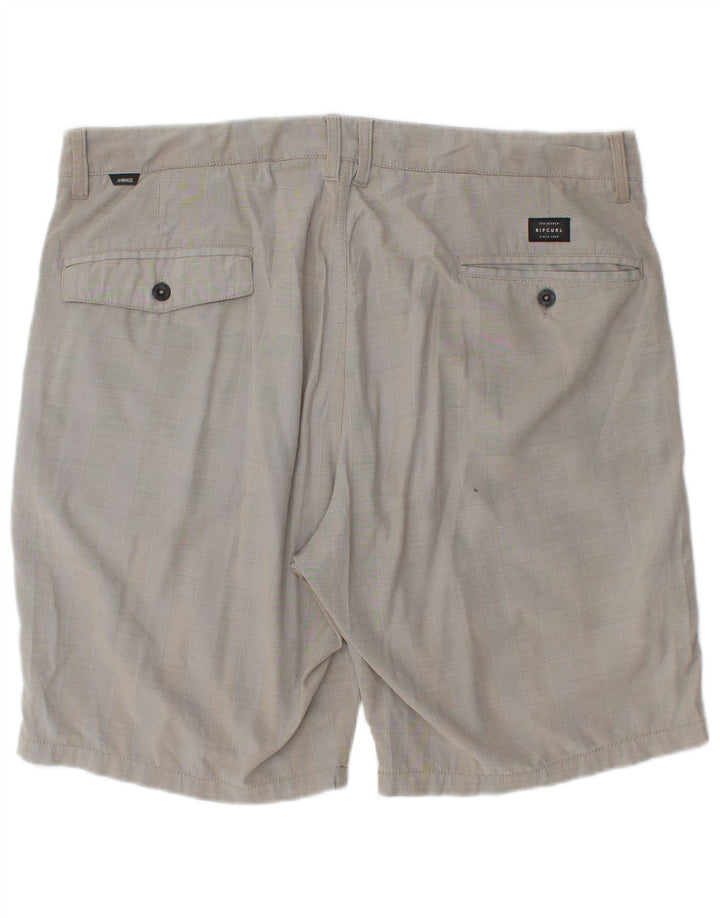 RIP CURL Short Chino Homme W38 XL Gris à Carreaux