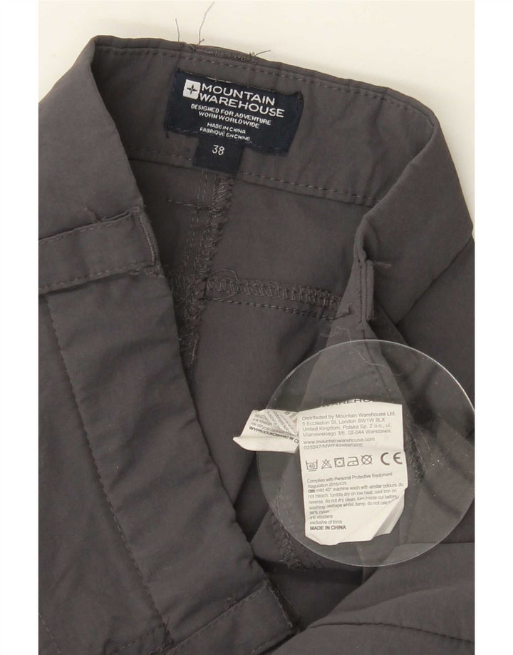 Mountain Warehouse Pantalon cargo de randonnée pour homme W38 L32 Gris Nylon