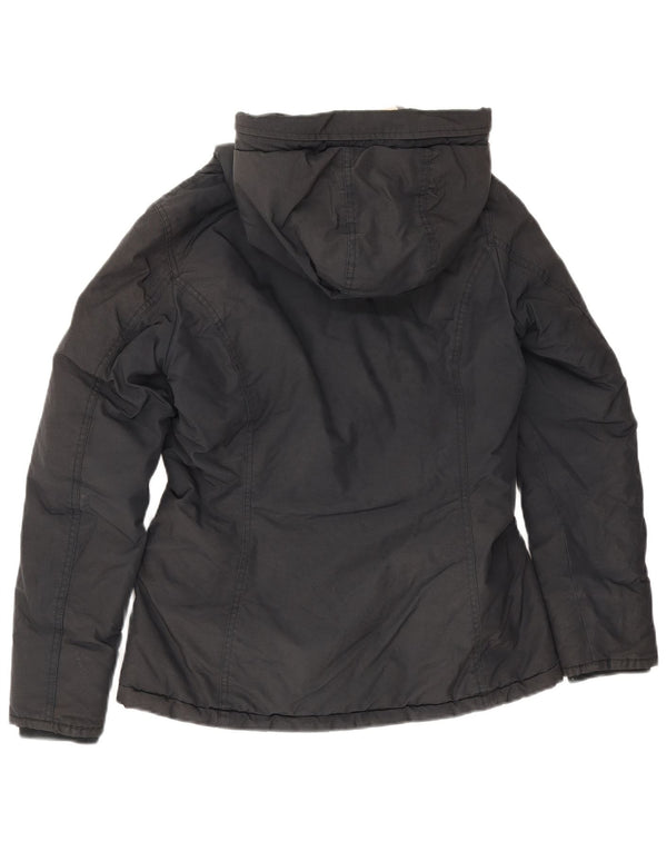 Woolrich Veste coupe-vent à capuche pour femme UK 10 Small Noir