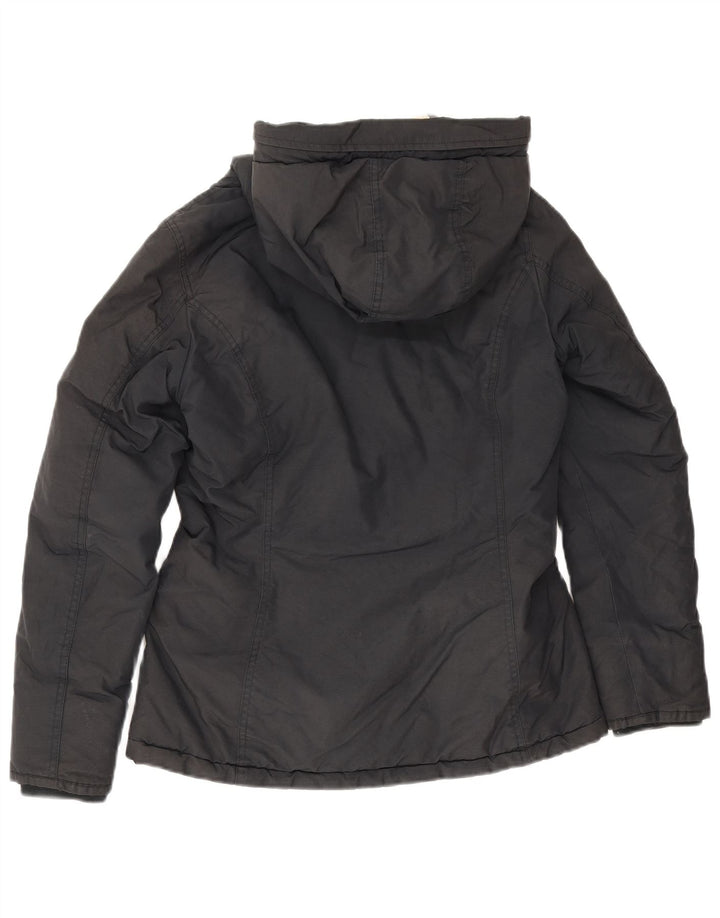 Woolrich Veste coupe-vent à capuche pour femme UK 10 Small Noir