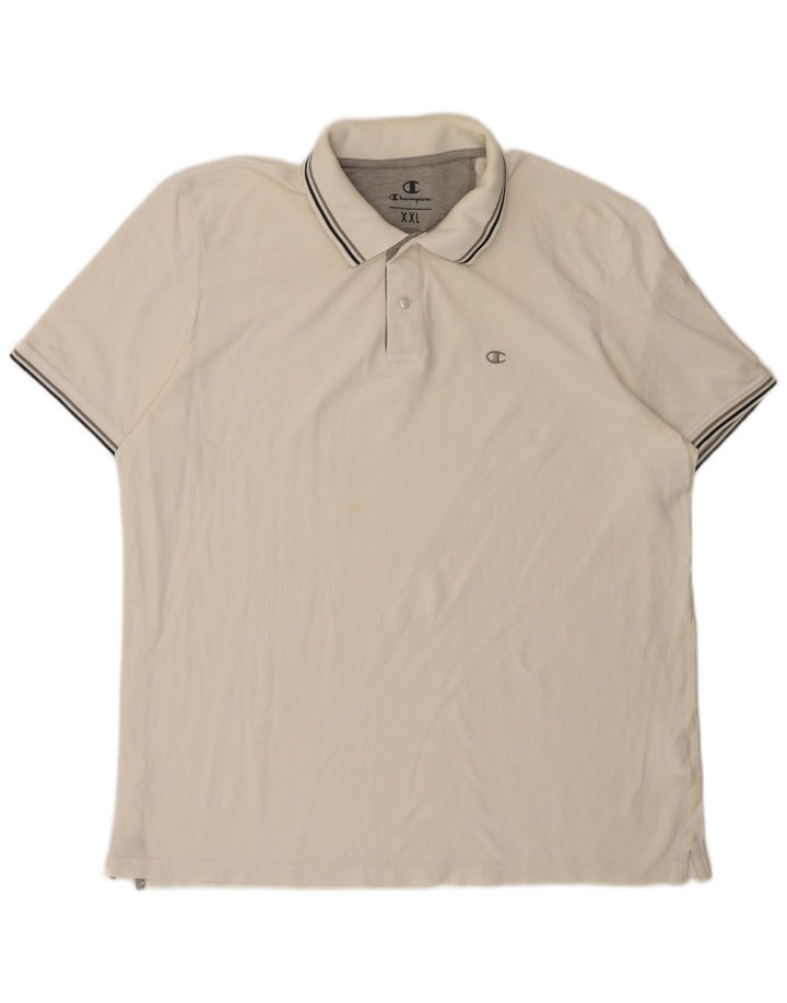 Champion Polo Homme 2XL Blanc Cassé Coton